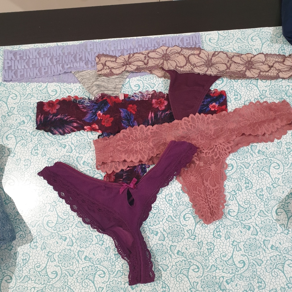 PINK lace thong bundle